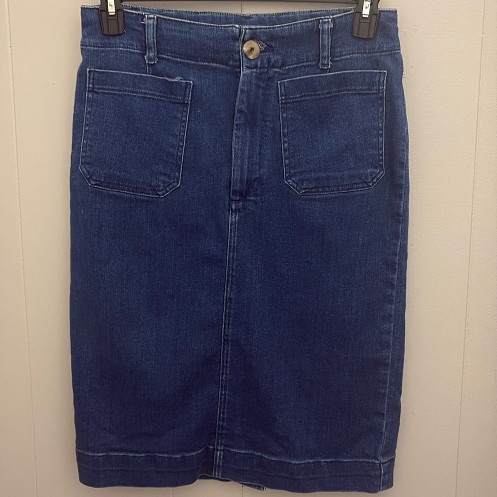 Anthropologie Maeve Blue Jean Skirt, Medium